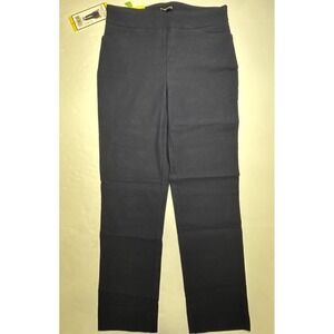 Hilary Radley Womens Navy Blue Tummy Control Pull On Pants D5100-1626S Small NEW